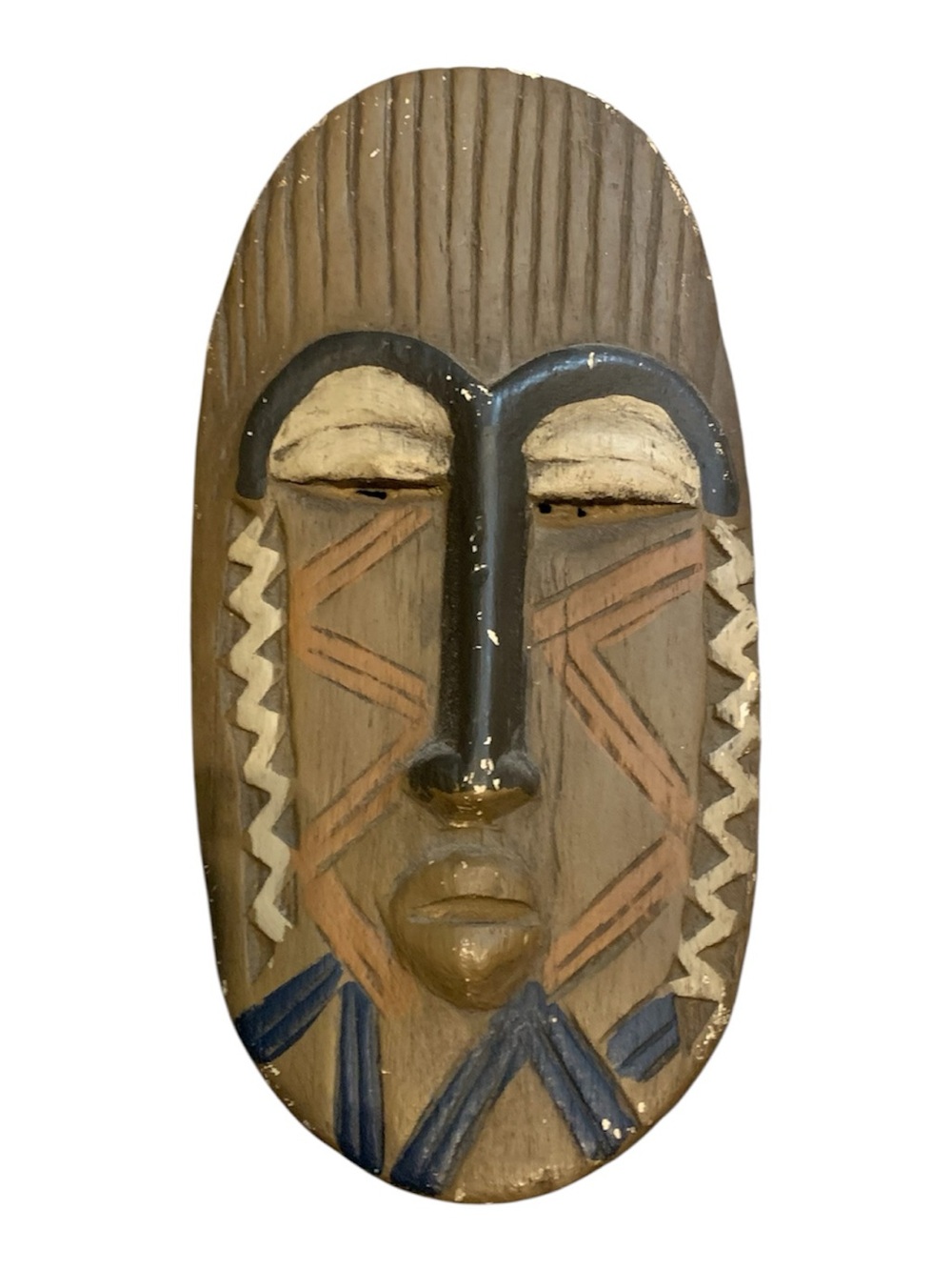 Vintage African Tribal Made With Cast Composite To Resemble Wood Wall Art
